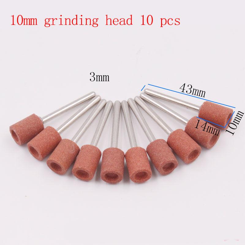 18 Style 10 Pcs 3mm Emery Grinding Head Set Grinding Wheel Grinding Head Mini Electric Grinding Grinding Head