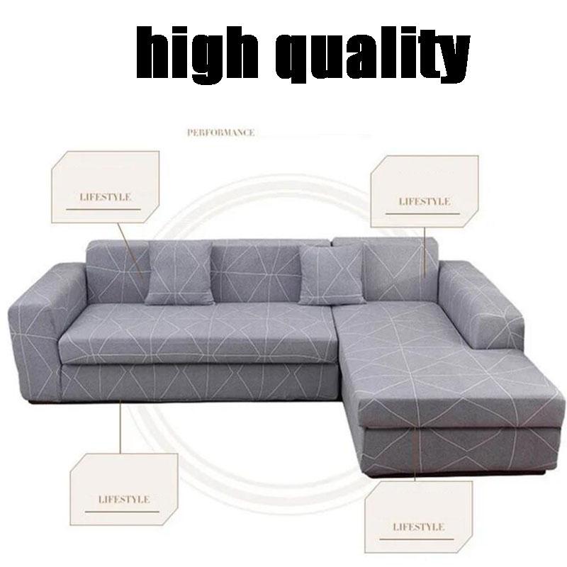 Stretch Slipcovers Sectional Elastic Stretch Sofa Cover for Living Room Couch Cover L Shape Armchair Cover