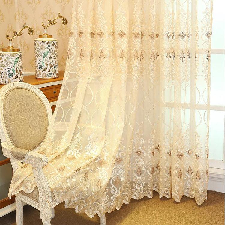 Luxury Sheer Curtains for Living Room  Bedroom Kitchen Tulle Curtains for Windows Voile Yarn Curtains  for Bedroom