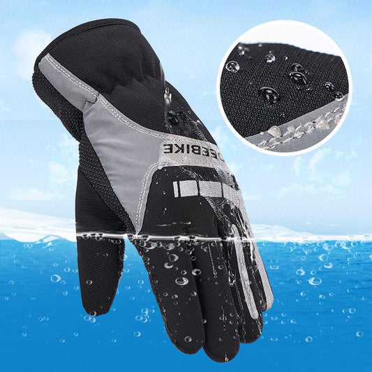 Plush Cotton gloves Windproof gloves Winter Warm Leather gloves Thick gloves Man fashion gloves