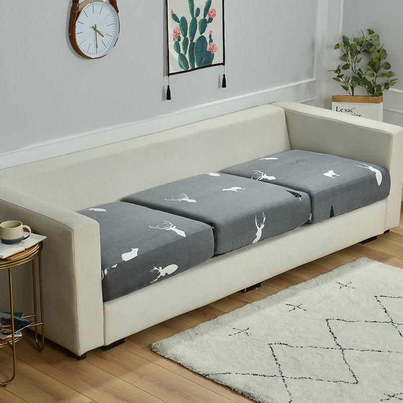 Elastic Sofa Cushion Cover Printed Polyester Slipcover for Living Room Funiture Protector Seat Cushion