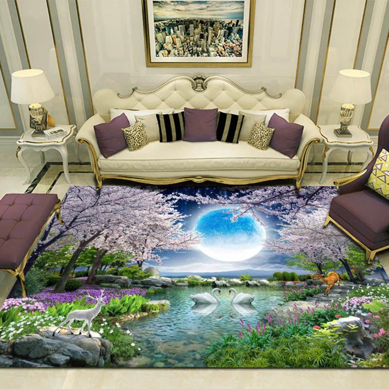 3D Carpet Living Room Sofa Coffee Table Blanket Large Area Home Bedroom Bedside Blanket Tatami Mat Floor Mat Door Mat