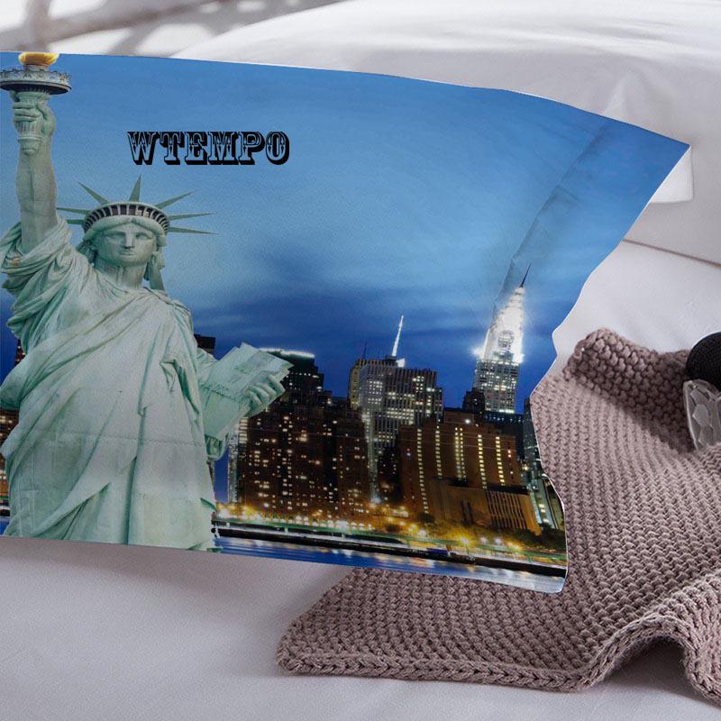 New York printing Bedding Duvet Cover Sets Elegant Flower Cover Set Pillowcase Quilt Duvet