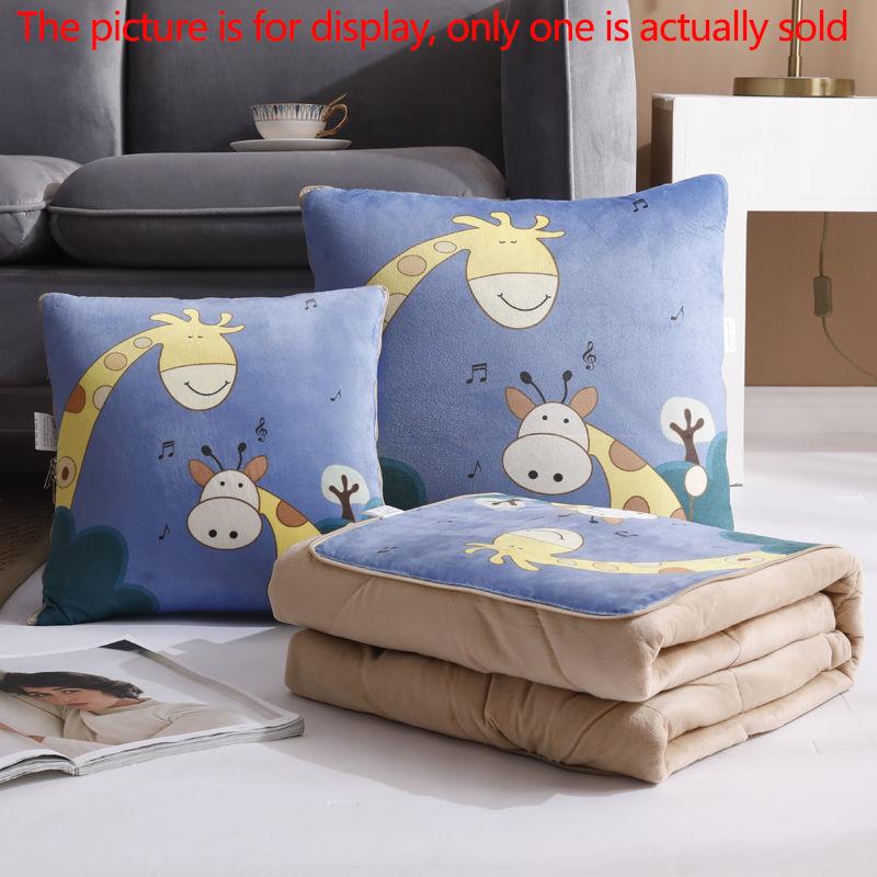 Winter Dual-purpose Pillow Coral Velvet Pillow Variable Quilt Home Sofa Pillow Car Warmth Artifact