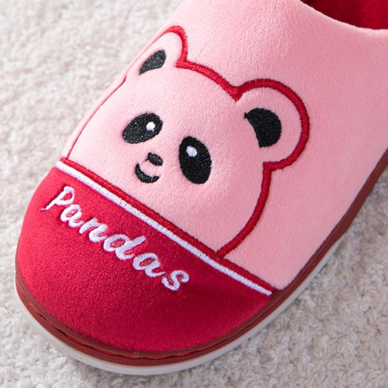 Winter Cute Cartoon Cotton Slippers Couple's Non-slip Soft Thick-soled Warm Shoes Home Slippers