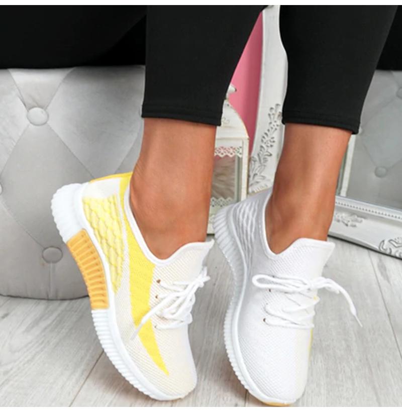 Women Mix Color Sneakers Women's Casual Vulcanized Fashion Flats Ladies Mesh Comfortable Female Shoes