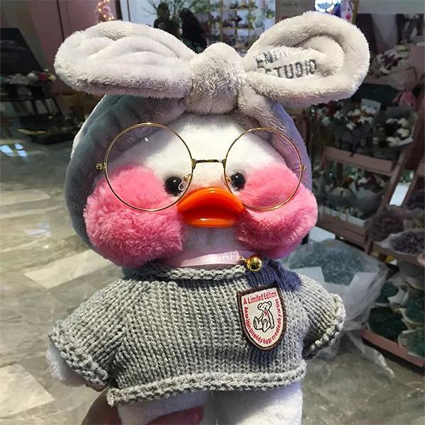 Little Duck Stuffed Animal Toy Soft Plush Toy for Kids Girls DIY Hugglable Plush Stuffed Toy with Cute Hat and Costume Best Gifts for Christmas (30cm)