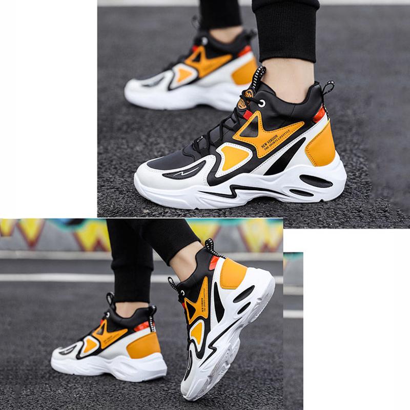 Men's Heightened Sneakers Korean Style Trendy High-top Shoes All-match Student Men's Basketball Shoes