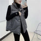 Stand-up Collar Vest 2021 Korean Version of The New Women's Autumn and Winter Fashion Vest Sleeveless Waistcoat