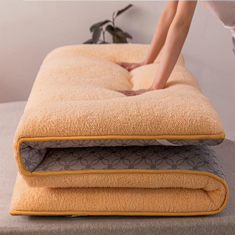 Home Bedroom Sleeping Mat Lamb Wool Warm Mattress Cushion Winter Student Dormitory Cushion