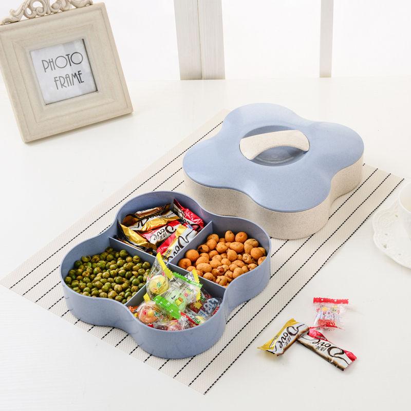 Snacks Dried Fruit Tray Melon Seed Tray Marriage Candy Box Split Sealed Compote Fruit Box Dried Fruit Storage Box