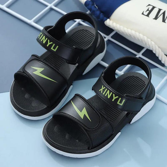 Boy's Sandals In Summer Little Children's Boys Soft-soled Non-slip Children's Baby Outdoor Shoes Children's Flat Beach Shoes