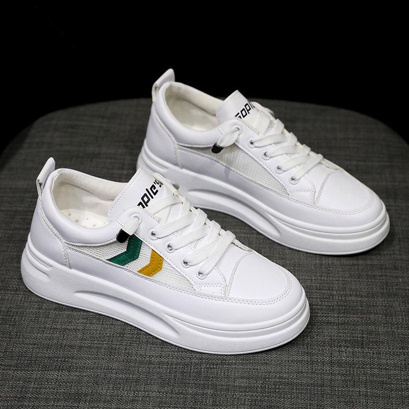 Thick-soled White Shoes All-match Casual Mesh Breathable Sneakers Mesh Shoes Lightweight and Breathable Increased Sole