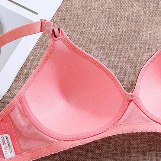 Thin Section No Steel Ring Underwear Large Size Sexy Bra Anti-sagging Soft and Fashionable Jacquard Bra