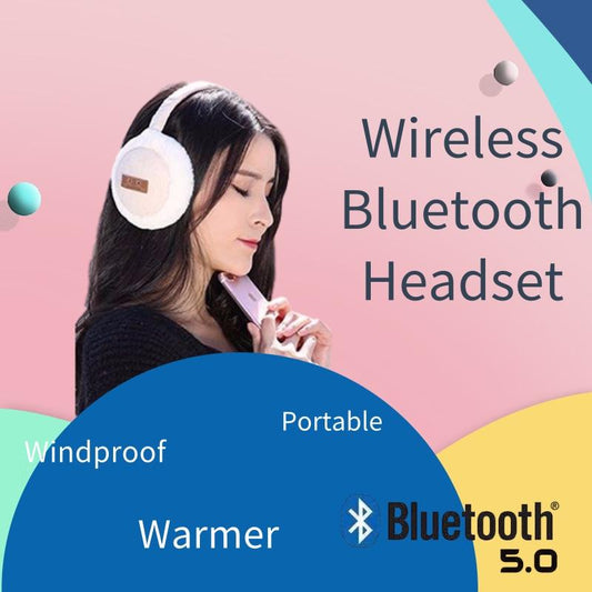 HD Stereo Winter Plush Warm Wireless Bluetooth Headset Ear Cover Outdoor Earphone Windproof Earmuffs