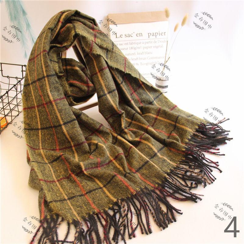 Winter Women Scarf Plaid Warm Cashmere Scarves Shawls Female Pashmina Scarf Lady Blanket Wraps