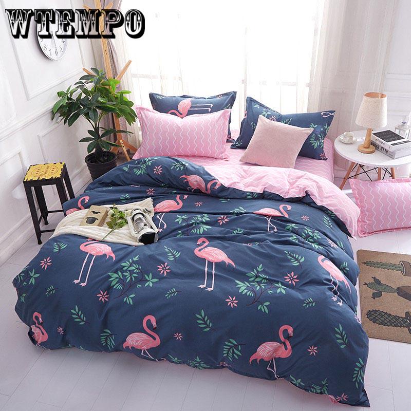 Oil Printing Bedding Sheet Set 4pcs Duvet Cover Set Bedroom Decoration Bed Sheet Quilt