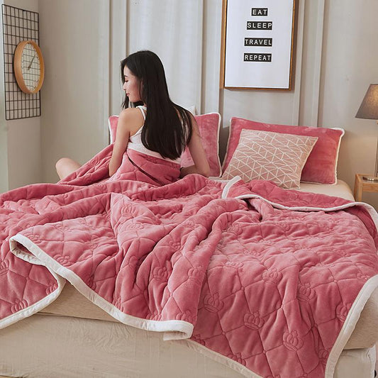 Coral Velvet Pillowcase Flannel Pillow Cover Winter Thicken A Pair of Pure Color Zipper Pillowcases 48*74cm