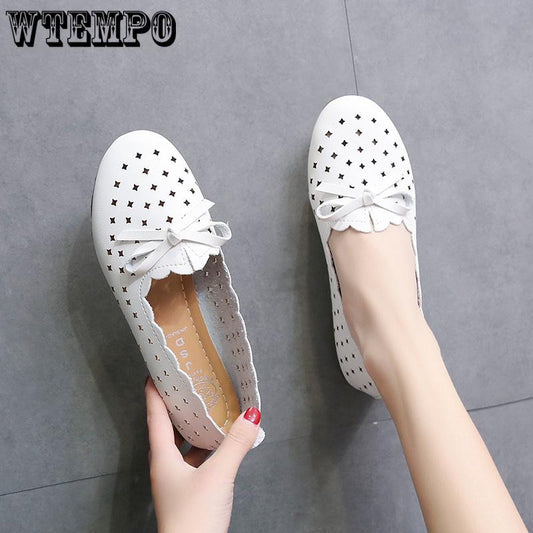 Flat-bottom Student Casual Single Shoes One-legged Lazy Shoes White Nurse Shoes