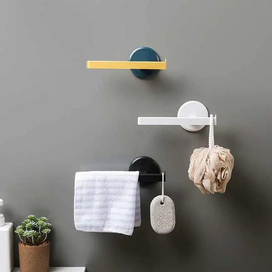 Household Bathroom Towel Rack Nordic Style Simple and Creative Hanging Towel Single-pole Wash Towel Bathroom Hanger Free Punch Kitchen Rag Rack