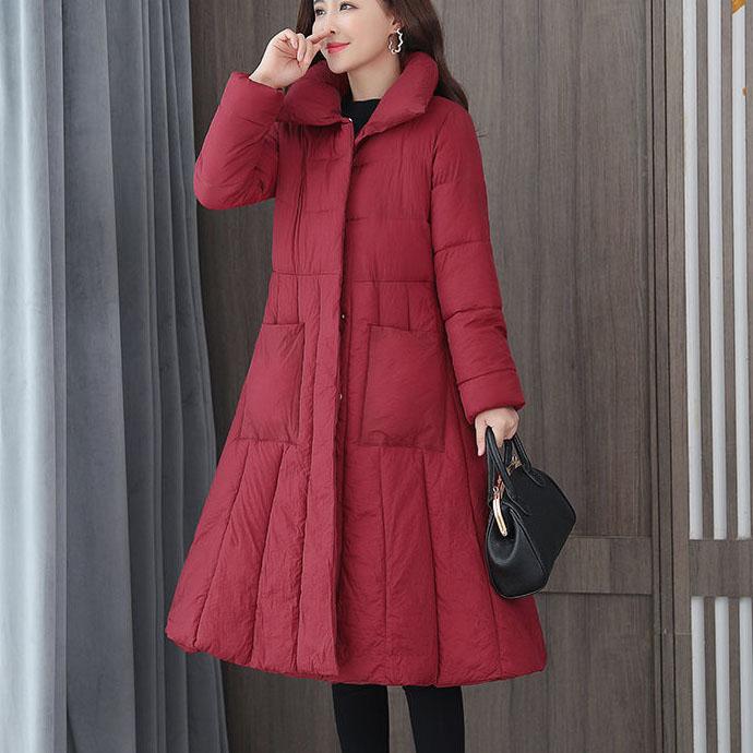 Winter Cotton Coats Women's National Style Long Cotton Jackets Female Solid Color Thickened Wadded Jacket