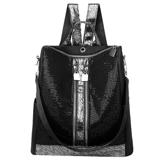 Fashion Ladies Sequins Wild Large Capacity Backpack Shoulder Bag Student Bag