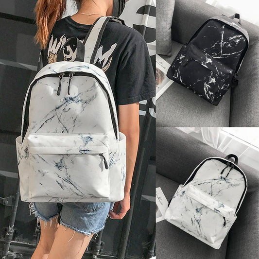 Backpacks,Fashion Women Marble Pattern Backpacks,Large Capacity Package Bags ,Shoulder Bags