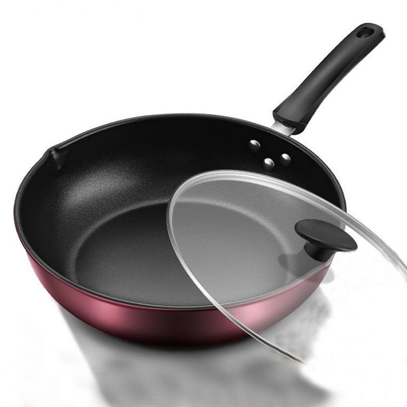 Non-stick Wok Household Cooking Pot and Pans Family Dinner Wok Tableware Household Pan Frying Pan with Cover