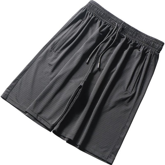 Ice Silk Shorts Men's Summer Thin Section Loose Large Size Running Fat Five-point Pants Sports Leisure Fat Guy Big Pants