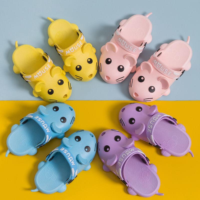 Children's Slippers Summer Cute Cartoon Students Non-slip Home Furnishings Small Medium and Big Children Soft Bottom Male Indoor Parent-child Slippers