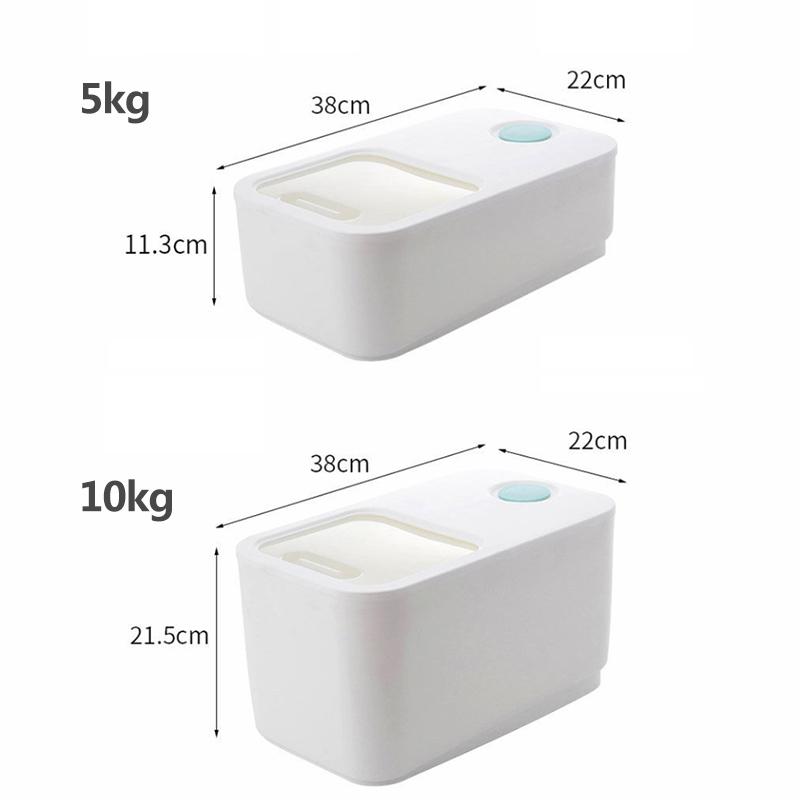 Multifunctional Rice Tank 5kg/10kg Japanese Rice Barrel Insect Proof Rice Storage Sealed Bucket Moisture-proof Surface Bucket Household Storage Box