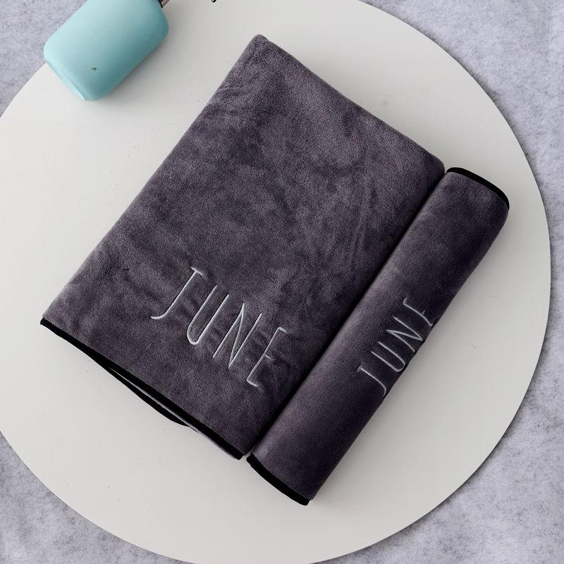 Good Morning Good Night Month Letter Pattern Bath Towels Are Softer Than Pure Cotton Absorbent and Non-linting Household Towel Sets