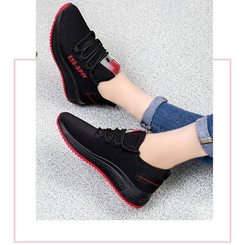 Breathable Non-slip Women's Soft Sole Sneakers Flat All-match Spring and Summer Shoes Ladies Mesh Casual Work Shoes