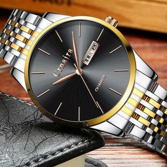 Men Watch Top Brand Luxury Calendar Stainless Steel Quartz Fashion Business Waterproof Watches