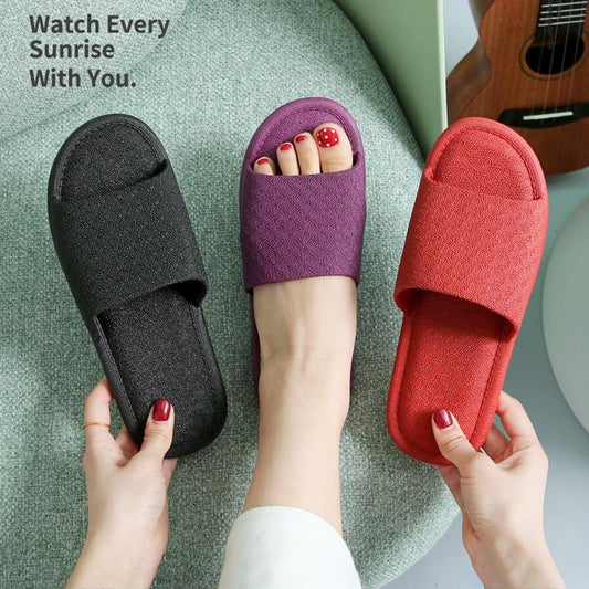 Slippers Women's Summer Fashion All-match Pvc Indoor Home Non-slip Deodorant Bath Soft Bottom Sandals and Slippers