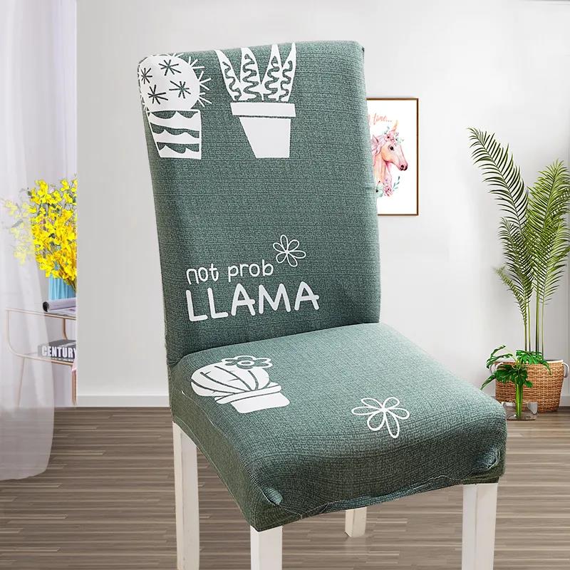 Chair Cover Elastic Universal One-Piece Chair Cover Fabric Home Dining Chair Cushion Stool Back Seat Cover Hotel