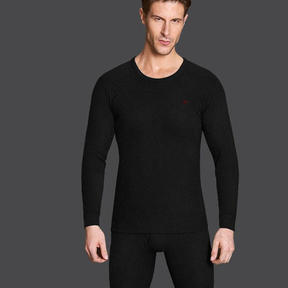 Men Winter Thermal Underwear O-neck Autumn Tight Suit Thicken Windproof Comfortable Soft Lining Long Sleeve High Elasticity Versatile Spring Pajamas