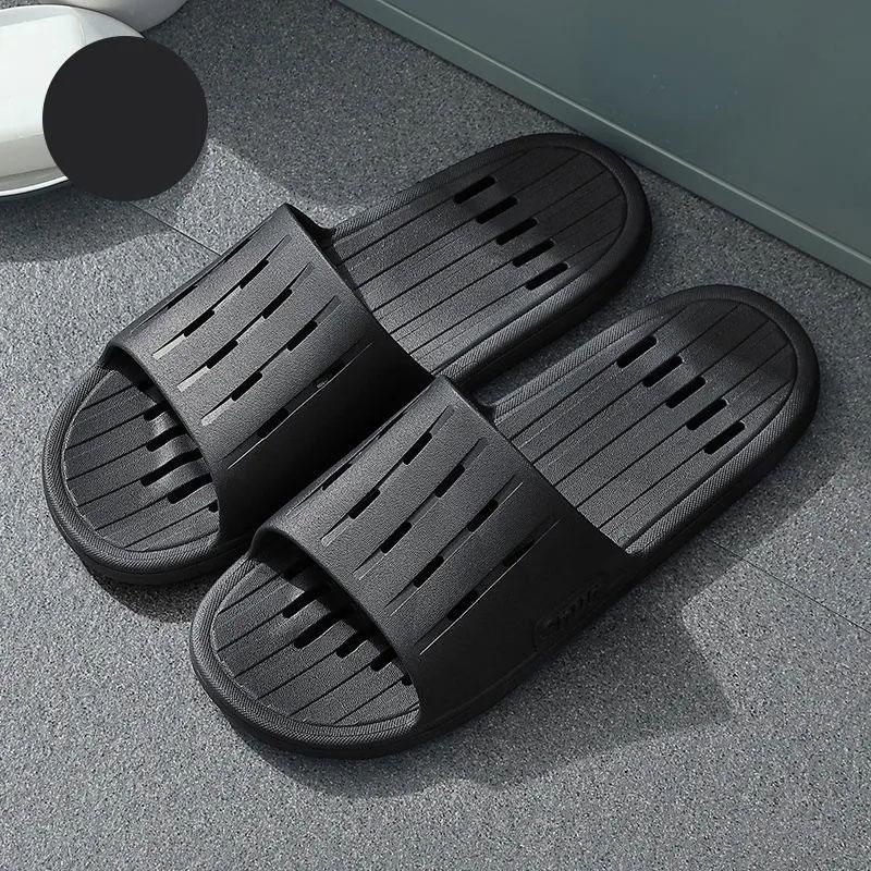 Couples Leaking Sandals and Slippers Summer Bathroom Bath Quick-drying Deodorant Slippers for Home Use Non-slip Men and Women Slip-ons Flip Flops