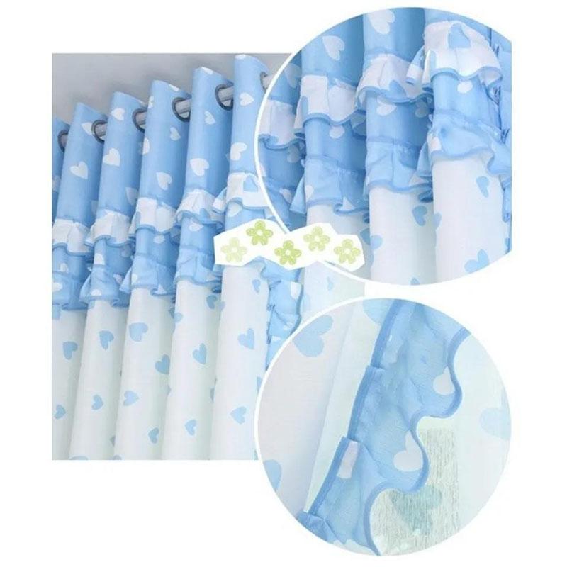 Nordic Pastoral Small Fresh Princess Wind Curtain Girl Bedroom Living Room Bay Window Children's Room Wedding Room Finished Blackout Curtains