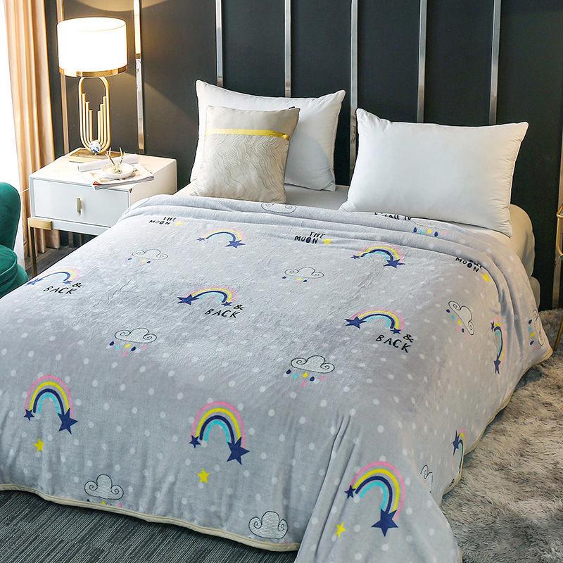 High-quality Multifunctional Plus Velvet Warm Bed Sheet Blanket Coral Fleece Flannel Blanket Double-sided Fleece Bed Blanket All Seasons