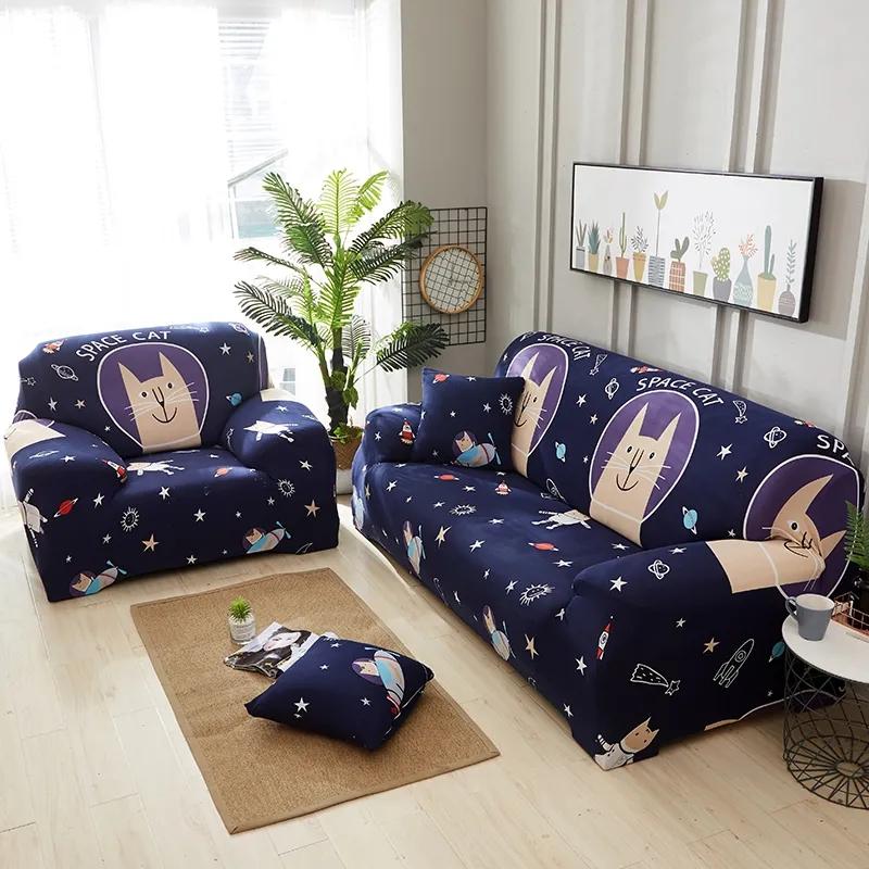 Elastic sofa covers for living room anti slip cartoon sofa slip cover 1/2/3/4 Seater simple mordern casual Slipcover Universal