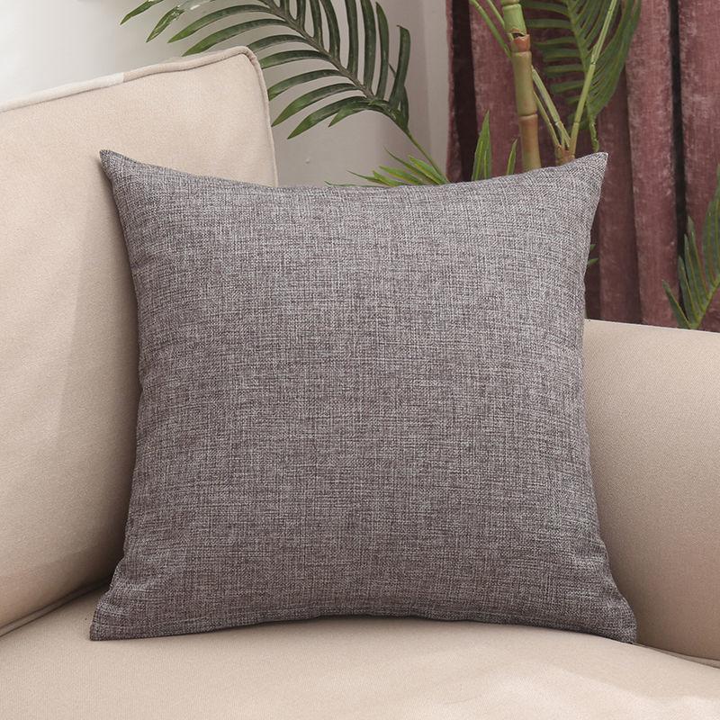 Solid Color Throw Pillow Car Sofa Cushion Flannel Cushion Bedside Backrest Square Pillow Cushion