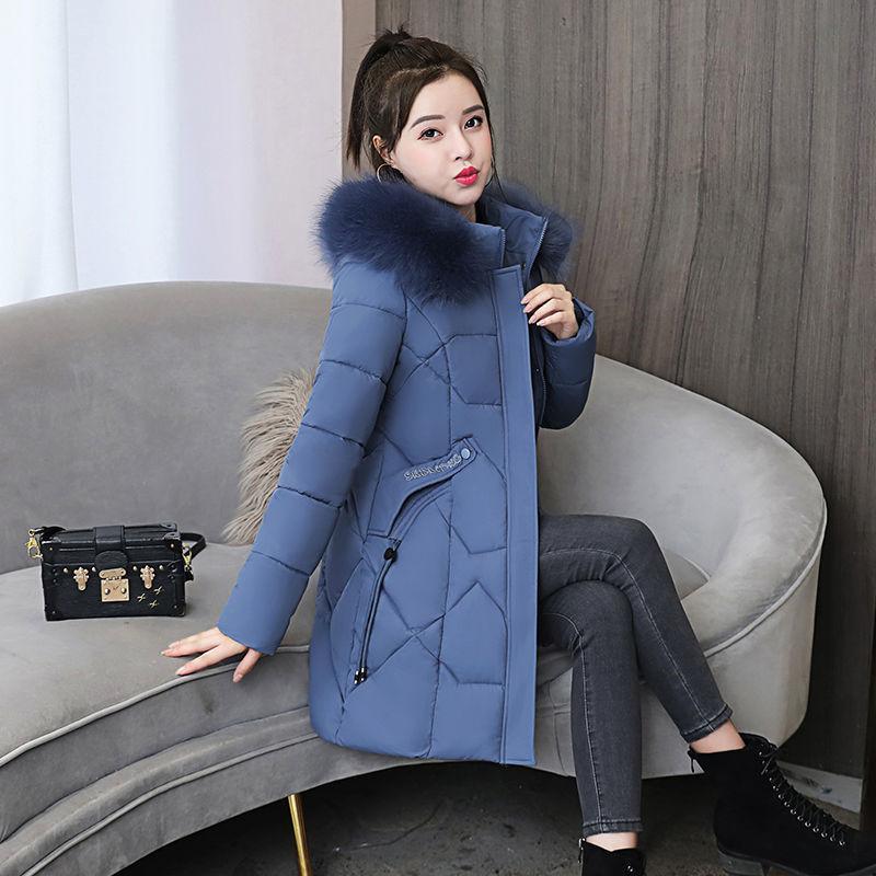 Down Jacket Women's Mid-length Korean Fashion Slim Fit All-match Thick Warm Winter Jacket