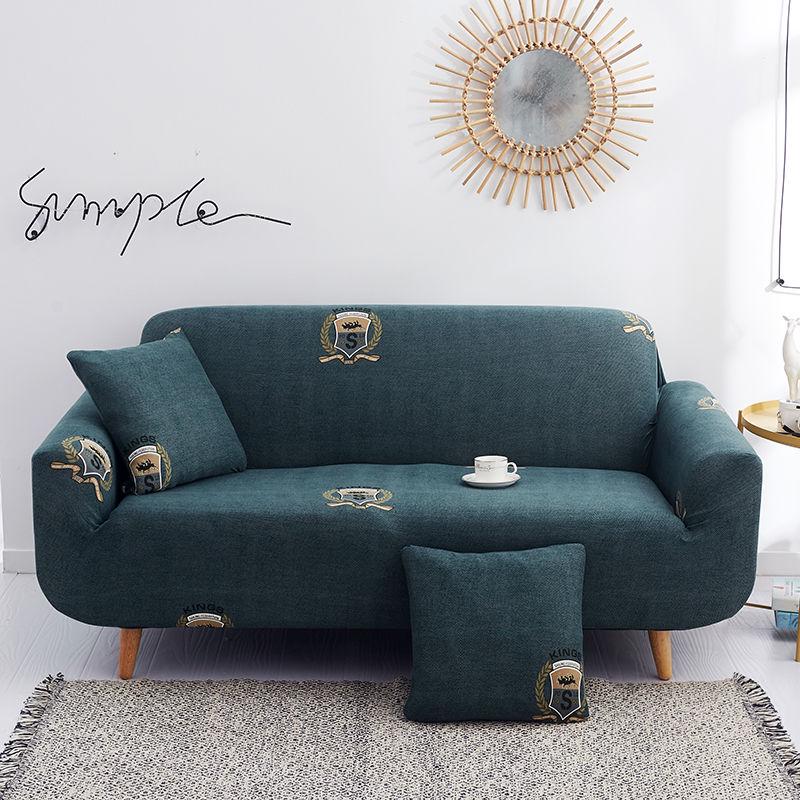 1-4 Seat Sofa Cover Full Cover Universal Cover Fashion Printing Elastic Universal Combination Sofa Cover Leather Sofa Cushion Towel Full Cover Fabric