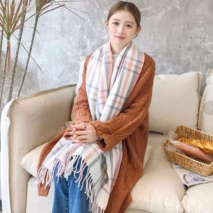 Long section scarf Birthday present Winter warm scarf Christmas gift Woman Trend Wild Shawl scarf