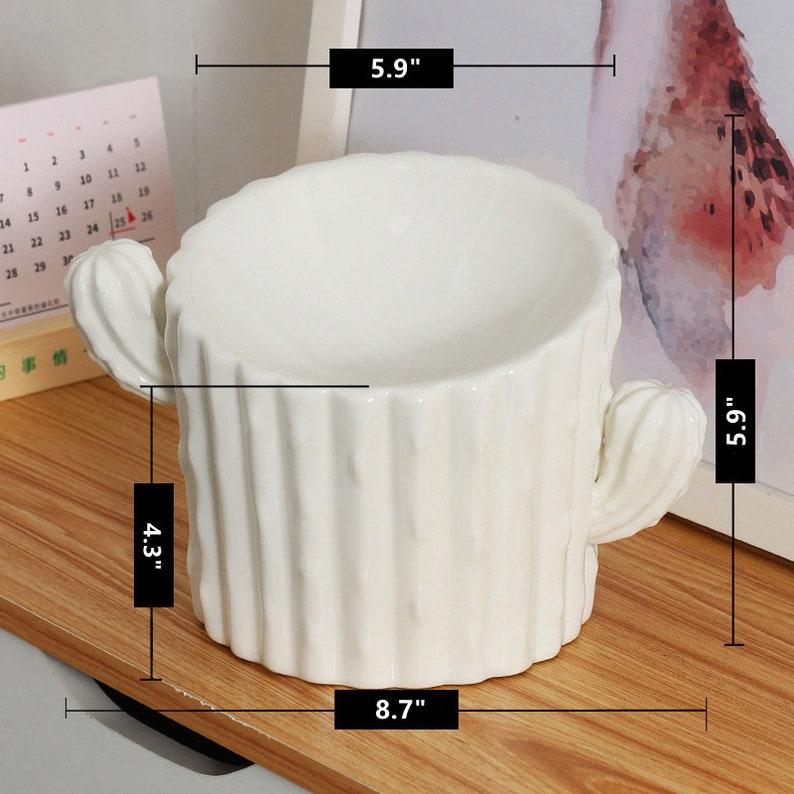 Cactus Ceramic Cat Bowl Pet Bowl Dog Bowl Elevated Bowl Feed Bowl Water Bow