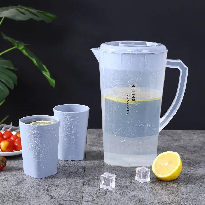 Korean Cold Water Bottle Large Capacity Household Set Heat-resistant Water Cup Household Thickened Drop Resistant Cold Water Bottle Plastic Cup