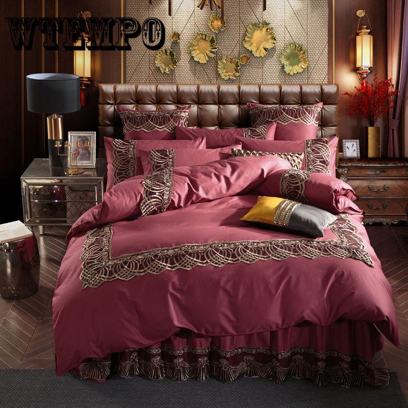 100% Cotton Bedding Set Twin Full Queen King Size Bedspread Luxury Home Wedding Bed Linens