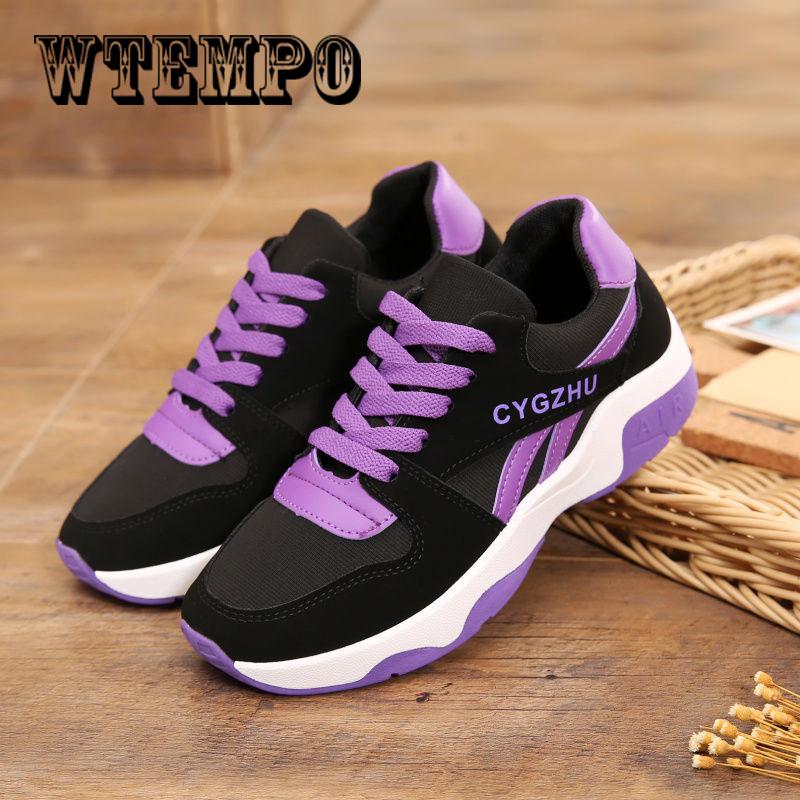 Women Chunky Sneakers Fashion Women  Shoes Lace Up Vulcanize Shoes Womens Trainers Casual Shoes