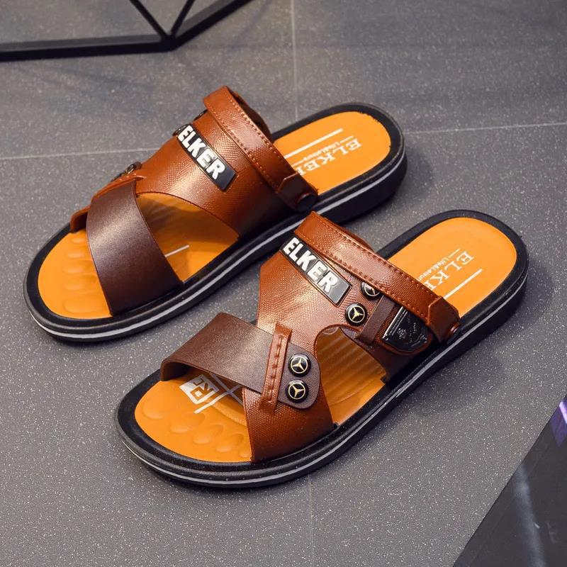 Summer Men's Non-slip Sandals Beach Fashion Breathable Sandals Men's Soft Sole Dual Purpose Sandals and Slippers